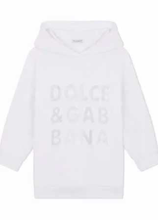 Dolce & Gabbana Kids платье-толстовка с логотипом