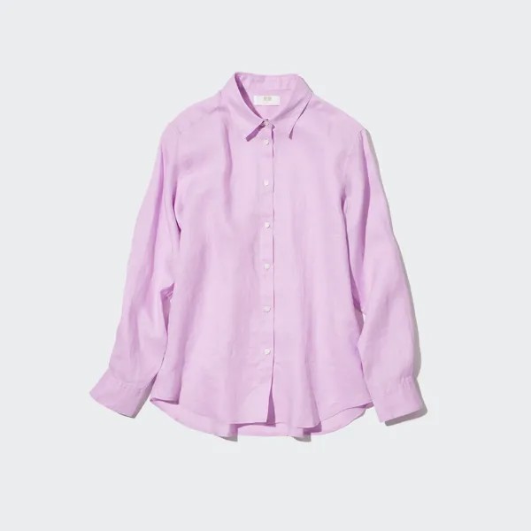 Рубашка женская UNIQLO 446845COL70 фиолетовая XS (доставка из-за рубежа)