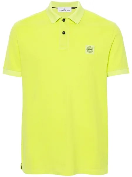 Stone Island рубашка поло с нашивкой Compass, зеленый