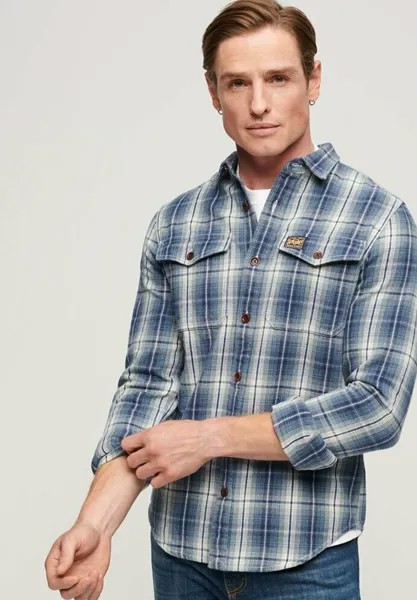 Рубашка WORKER CHECK Superdry, цвет denim blue check