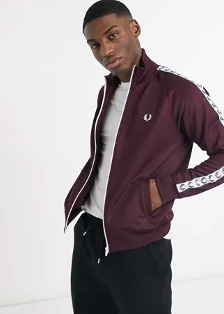 Бордовая олимпийка с лентой Fred Perry-Красный