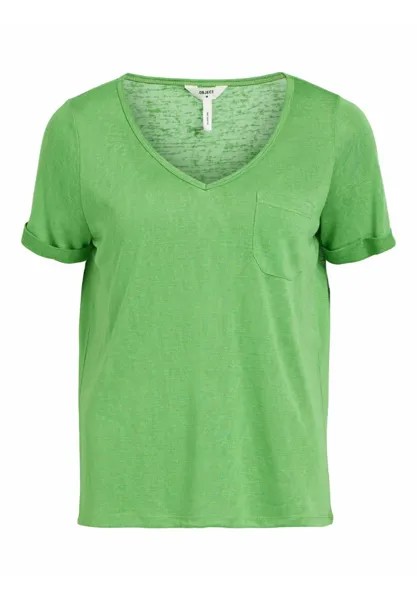 Футболка с принтом SLUB V-NECK NOOS Object, цвет vibrant green