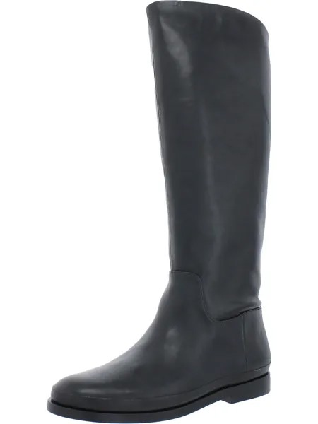Женские однотонные сапоги до колена Carleigh без застежек Vince, цвет Black Leather