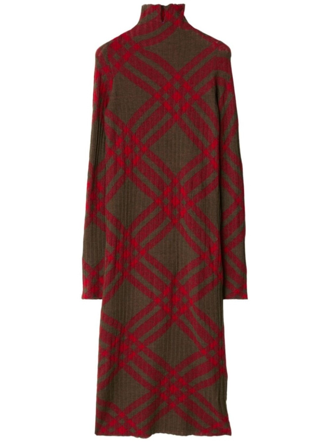 Burberry клетчатое платье-футляр из смеси шерсти, зеленый