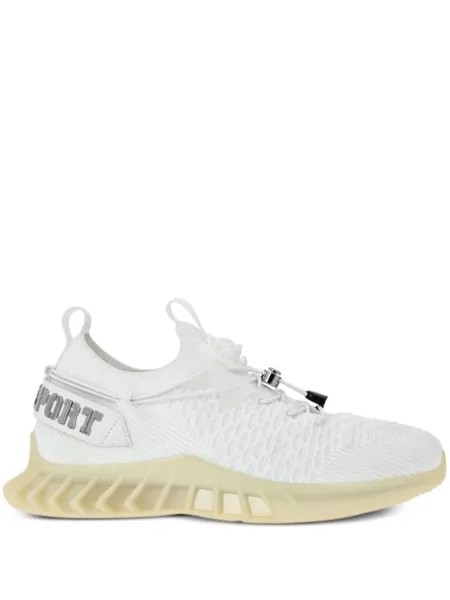 Plein Sport трикотажные кроссовки Runner, белый