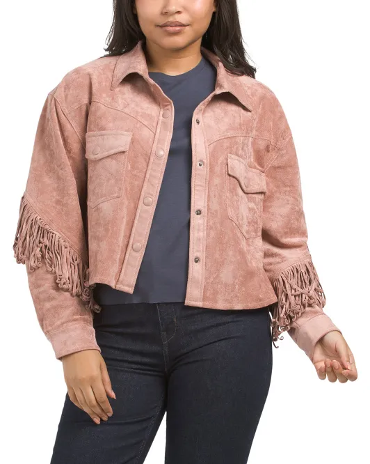 Жакет с бахромой Blank Nyc, цвет Dusty Rose