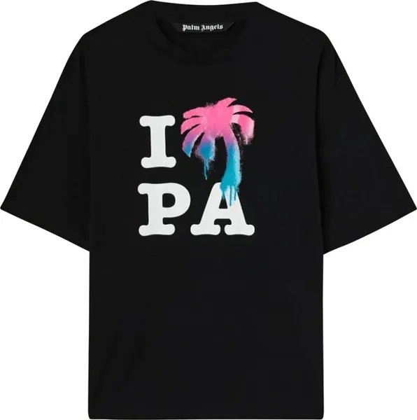 Футболка Palm Angels I Love PA Classic T-Shirt 'Black', черный