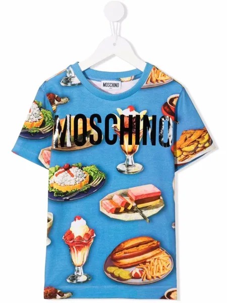 Moschino Kids футболка с логотипом