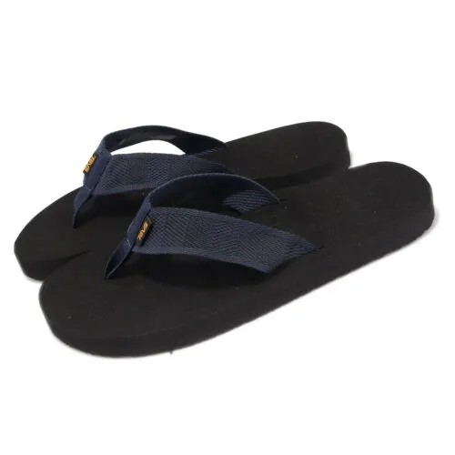 Мужские шлепанцы Teva Mush II 2 Black Navy Slip On Flip Flop Sandals 4168-RDDN
