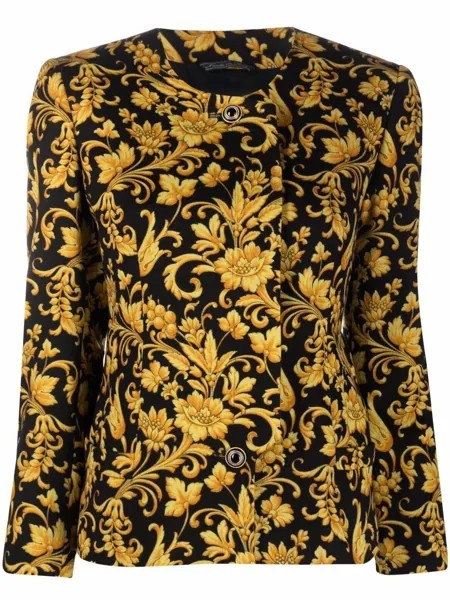 Versace Pre-Owned 1990s baroque-print single-breasted jacket