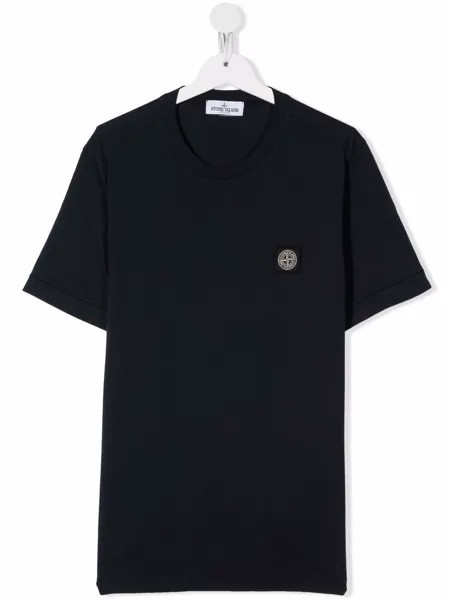 Stone Island Junior футболка с нашивкой-логотипом