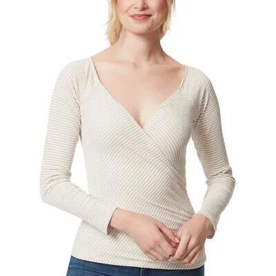 Женский полосатый пуловер с запахом Jessica Simpson, рубашка BHFO 8266