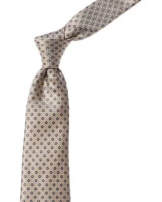Мужской шелковый галстук Ted Baker Clinton Stone Diamond Geo, серый цвет