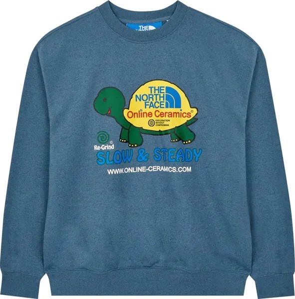 Толстовка The North Face x Online Ceramics Graphic Crew Sweatshirt 'Blue Regrind', синий