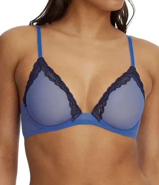 Skarlett Blue Passion: бюстгальтер-футболка на косточках без подкладки, синий