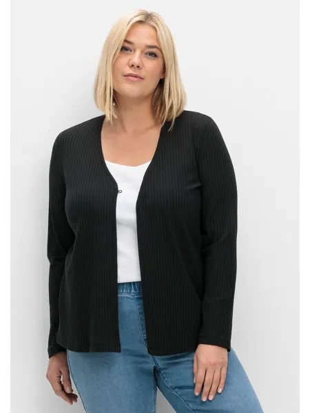 Кардиган sheego Shirtjacke, черный
