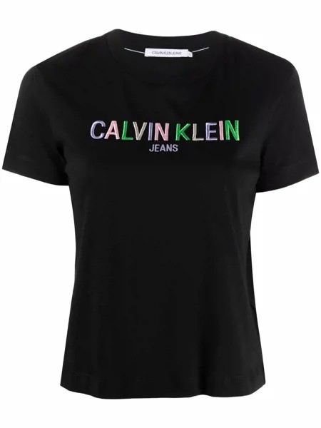 Calvin Klein Jeans футболка с вышитым логотипом