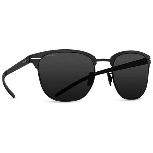 Титановые солнцезащитные очки GRESSO San Marco - круглые / черные