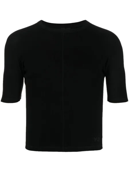 Y-3 футболка из органического хлопка, черный