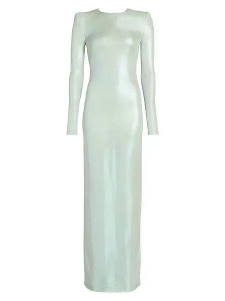 Трикотажное платье Frieze с длинными рукавами и пайетками Galvan, цвет iridescent