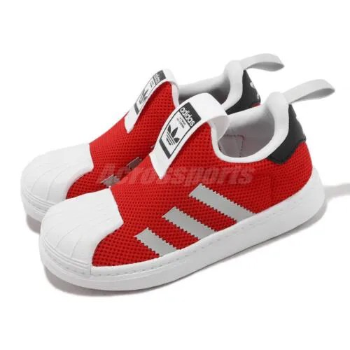 Adidas Originals Superstar 360 C Ярко-красные детские повседневные слипоны для дошкольников GZ5034