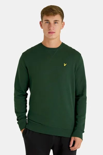 Зеленый свитшот с круглым вырезом Lyle & Scott, зеленый