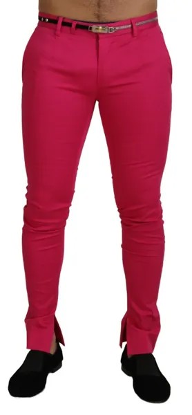 DOLCE - GABBANA Брюки Розовые брюки на молнии с пряжкой на талии IT48/W34/M Рекомендуемая розничная цена 820 долларов США