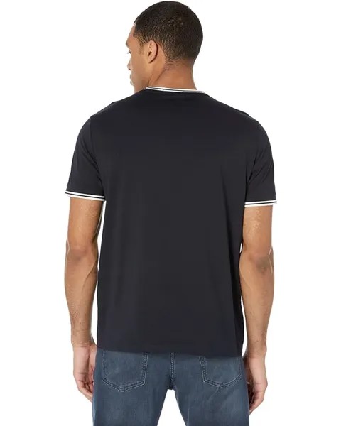 Футболка Fred Perry Twin Tipped Ringer T-Shirt, темно-синий