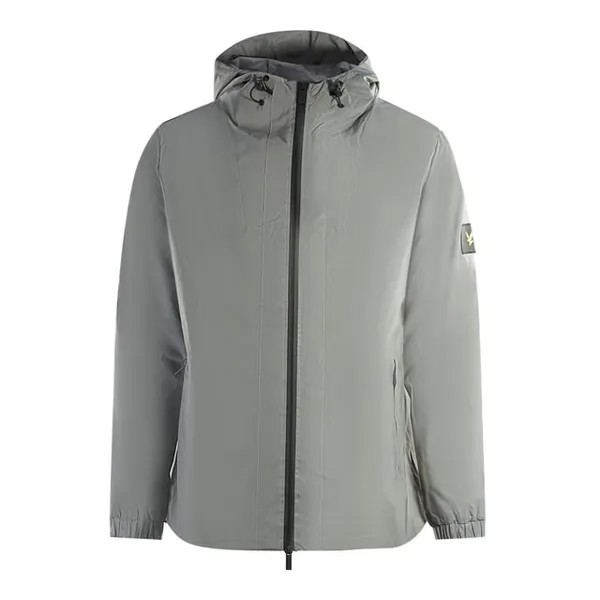 Легкая светоотражающая куртка с капюшоном серого цвета Lyle & Scott, серый
