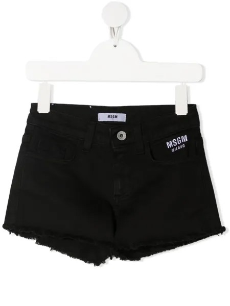 MSGM Kids джинсовые шорты с вышитым логотипом