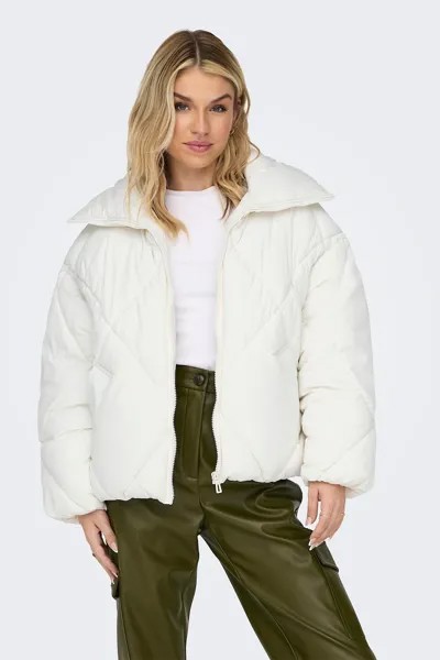 Новая стеганая зимняя куртка Тамара Only, белый