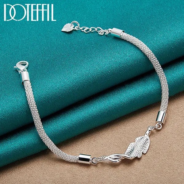 Sterling 925 Серебро Мода Ювелирные изделия Змея Цепочка Браслет