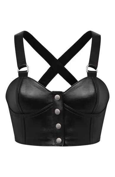 Кожаный топ Saint Laurent