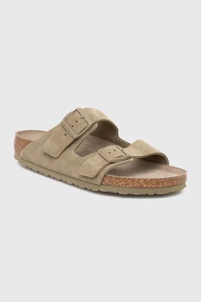 Замшевые шлепанцы Arizona SFB Birkenstock, зеленый