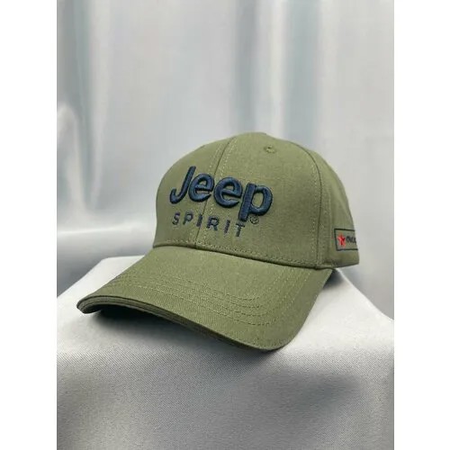 Бейсболка JEEP Авто кепка Джип бейсболка мужская женская, размер 55-58, зеленый