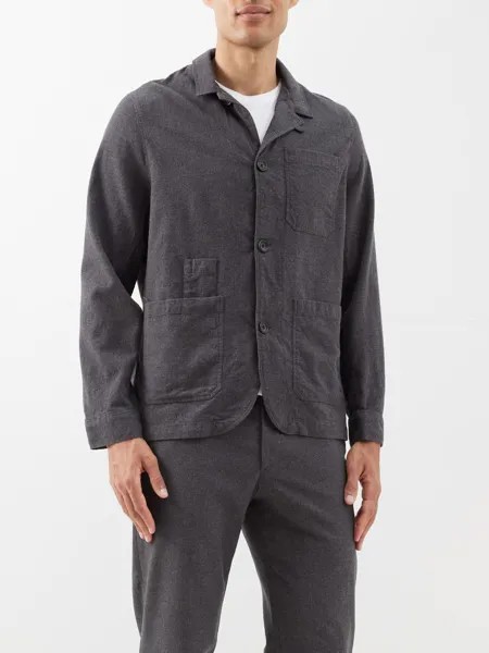 Фланелевой пиджак bradwell из смесовой шерсти Oliver Spencer, серый