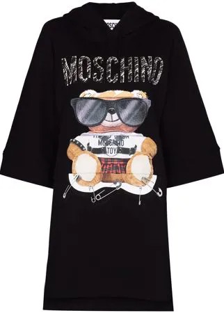 Moschino платье-худи с принтом Teddy