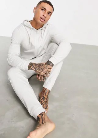 Новогодний трикотажный комбинезон серого цвета ASOS DESIGN-Серый