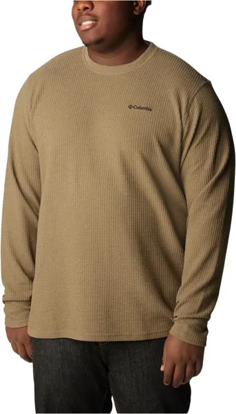 Рубашка Columbia Big & Tall Pine PeakII Waffle Long Sleeve Crew, цвет Stone Green Heather