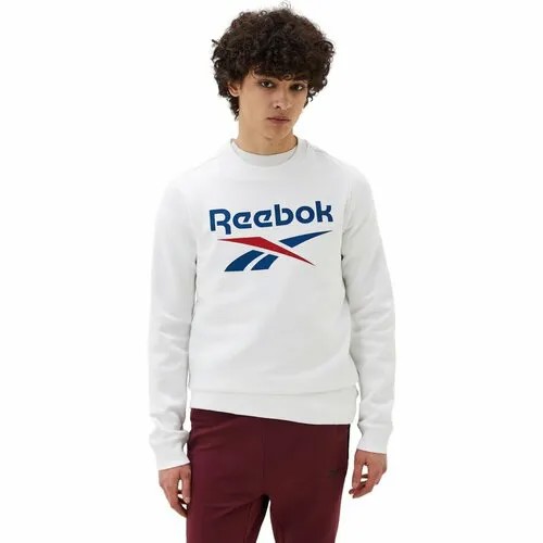 Свитшот спортивный Reebok Identity Big Logo Fleece Crew, размер S, , белый