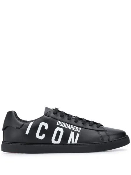 Dsquared2 кеды с логотипом, черный