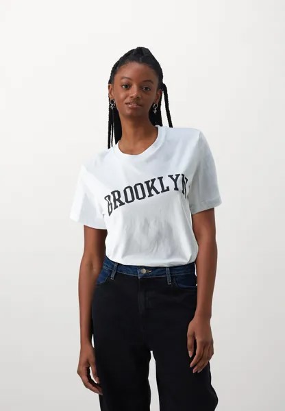 Футболка с принтом PCFREYA TEE Pieces, цвет bright white