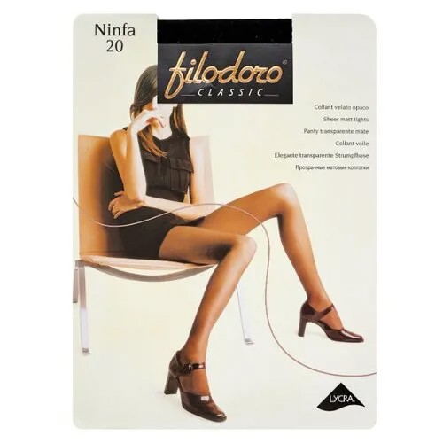 Колготки Filodoro Classic Ninfa 20 den, размер 4-L, nero (черный)