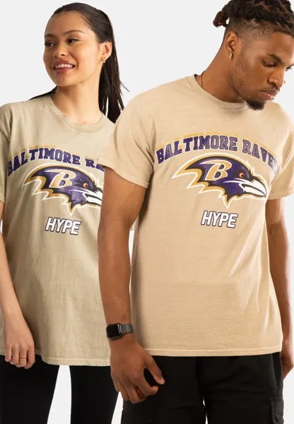 Футболка с принтом BALTIMORE RAVENS Hype, цвет beige