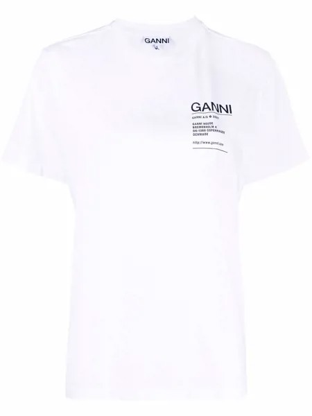 GANNI butterfly print T-shirt