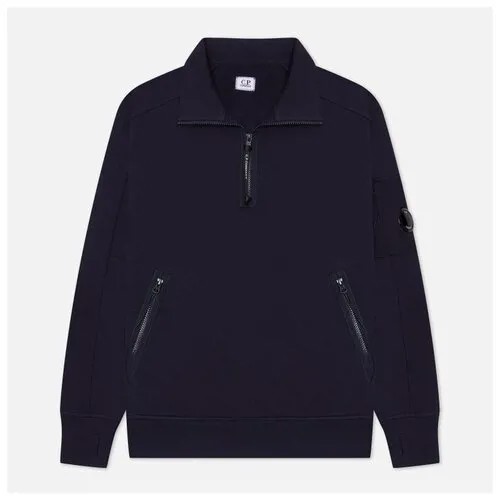 Мужская толстовка C.P. Company Stand Collar Diagonal Raised Fleece синий, Размер XXL