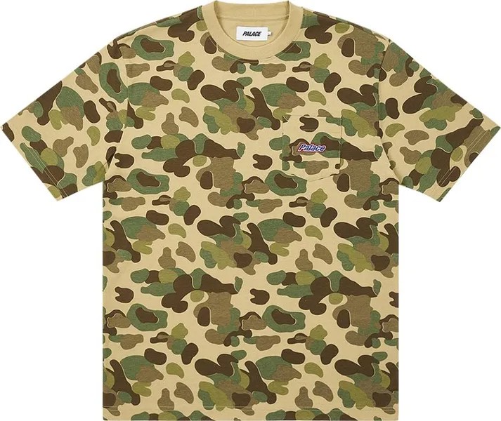 Футболка Palace Embroidered Pocket T-Shirt 'Duck Camo', разноцветный