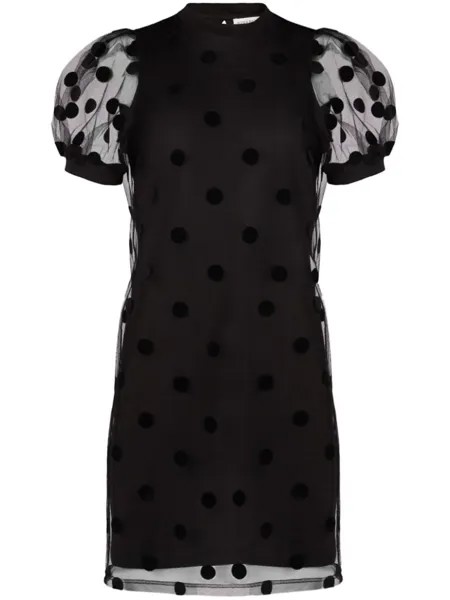Nina Ricci платье мини в горох, черный