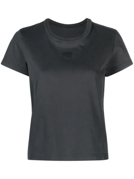 Alexander Wang футболка с логотипом, серый
