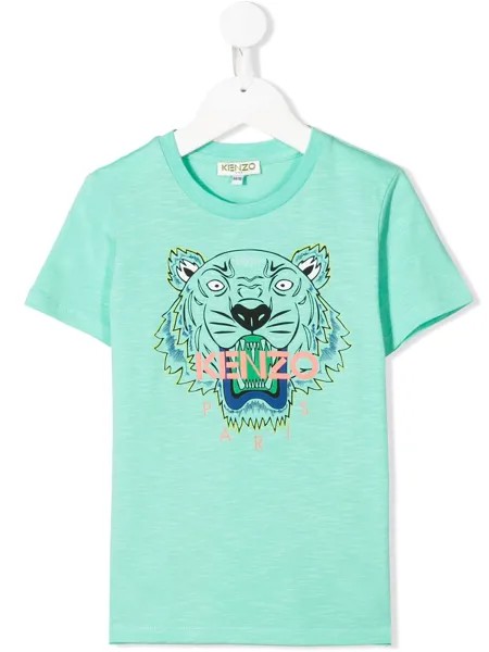 Kenzo Kids футболка с принтом Tiger и логотипом